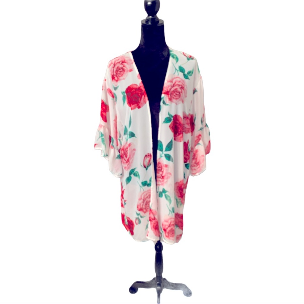 Pink and green Kimono.